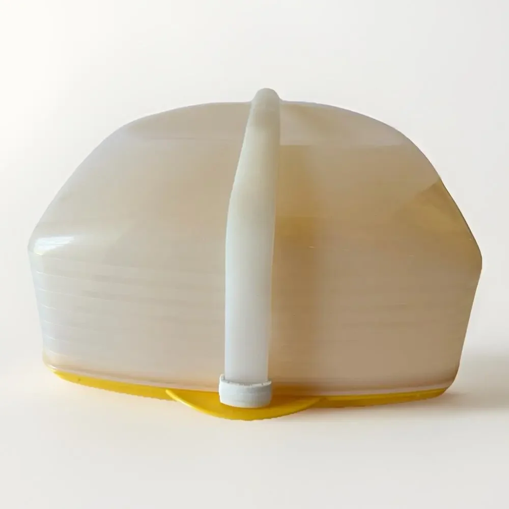 Vtg‎ TUPPERWARE Reversible Cake & 18 Cupcake BAKE N TAKE Carrier #3861A YELLOW